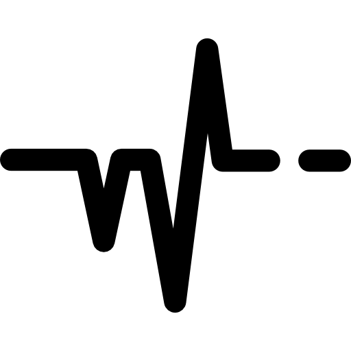 An electrocardiagram icon signifying website support